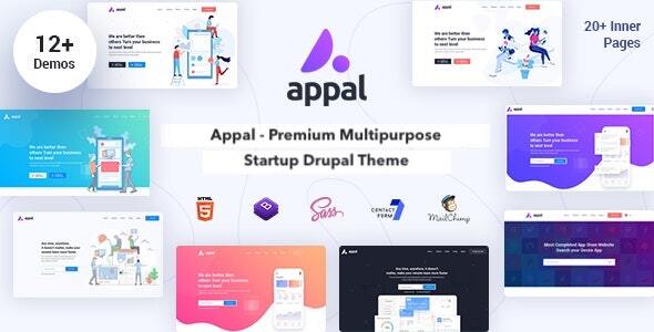 Appal – Multipurpose Startup & Landing Page Theme for Drupal