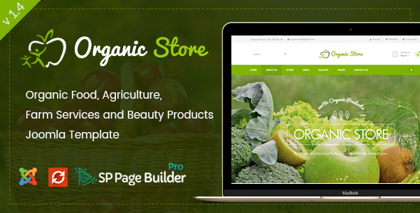 Organic Store – Responsive Joomla Ecommerce Template